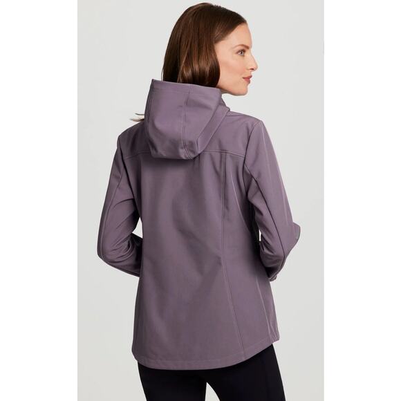 Avalanche Outdoor Amber Fleece Lined Soft Shell Burgundy Purple Hoodie Jacket M - Picture 2 of 11